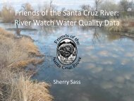 Friends of the Santa Cruz River: River Watch Water Quality Data
