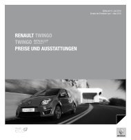Renault twingo twingo PReise und ausstattungen - Renault Preislisten