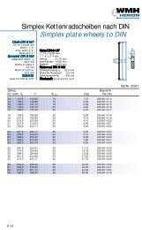 Simplex plat e wheels t o DIN - Antriebstechnik-Roeder.com