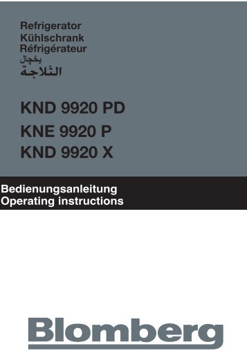 KND 9920 PD KNE 9920 P KND 9920 X - Blomberg