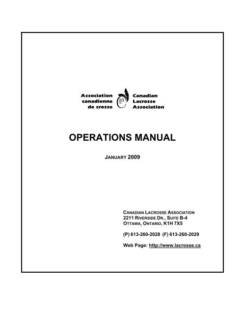 OPERATIONS MANUAL - BCLA