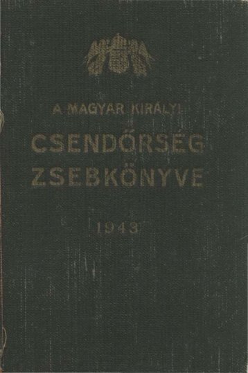 Untitled - Magyar Királyi Csendőrség