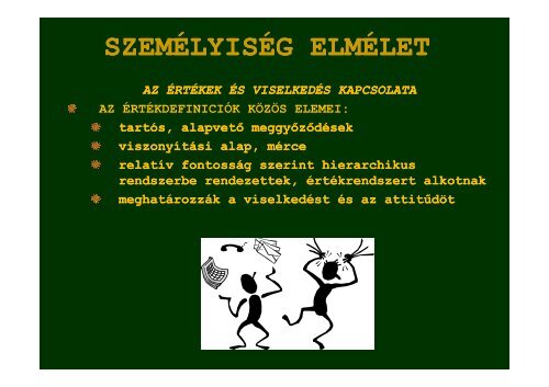 SZEMÉLYISÉG ELMÉLET