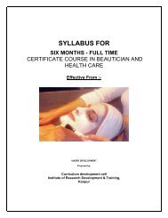 certificate course in beautician and health