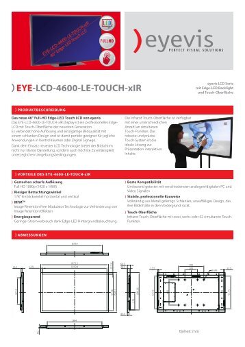 EYE-LCD-4600-LE-TOUCH-xIR - Eyevis GmbH