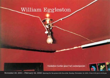 William Eggleston - Fondation Cartier pour l'art contemporain - Cartier