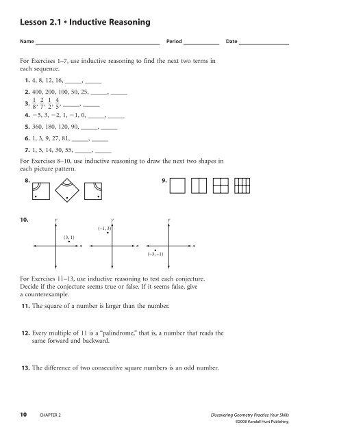 Solved Math Activity 2.2 60 MATH ACTIVITY 2.2 Deductive