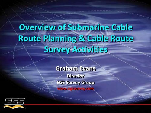 Overview of Submarine Cable Route Planning & Cable Route ...