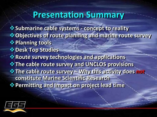 Overview of Submarine Cable Route Planning & Cable Route ...