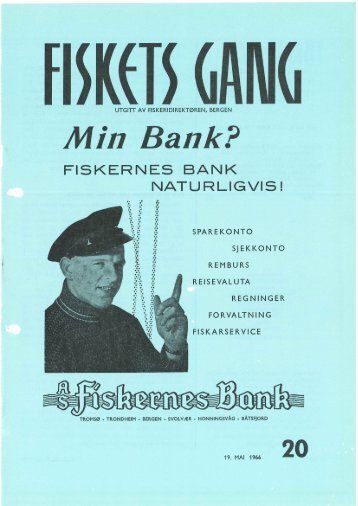 Fiskets Gang, nr 20, 1966 - Havforskningsinstituttet