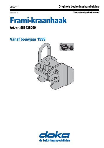 Frami-kraanhaak - Doka