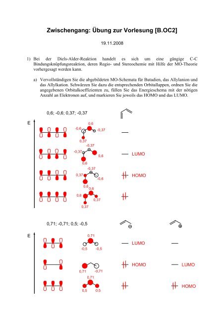 Zwischengang: Übung zur Vorlesung [B.OC2]