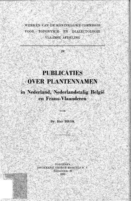PDF (Brok, H.J.T.M. (2003) Publicaties over plantennamen in ...
