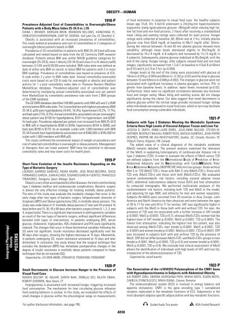 2011 ADA Posters 1261-2041.indd - Diabetes