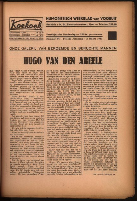 HUGO VAN DEN ABEELE