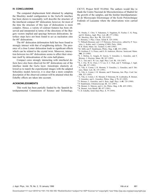 Structure of 60° dislocations at the GaAs/Si interface - Universitat de ...