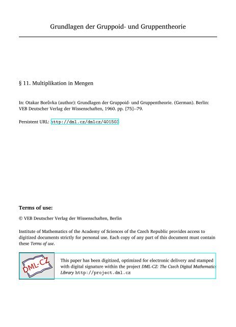 Groupoid Book Grundlagen der Gruppoid- und Gruppentheorie - Czech Digital ...