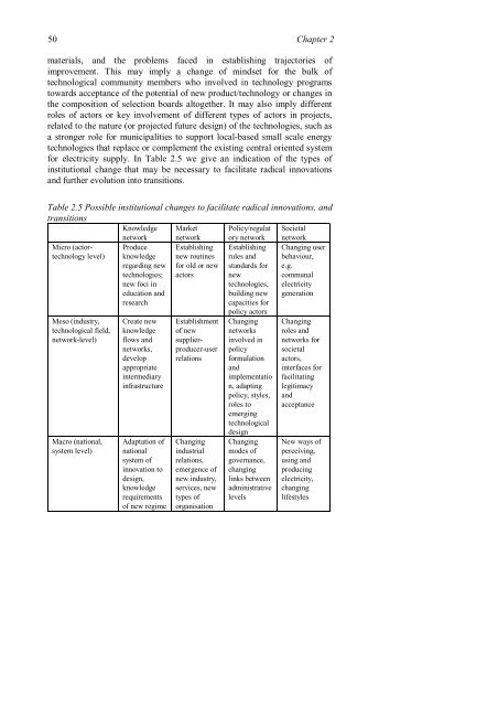 Innovation and institutional change: the transition to a sustainable ...