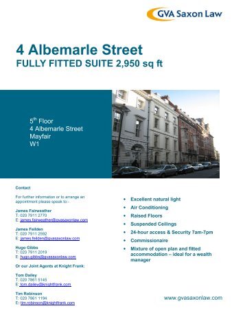 4 Albemarle Street - GVA