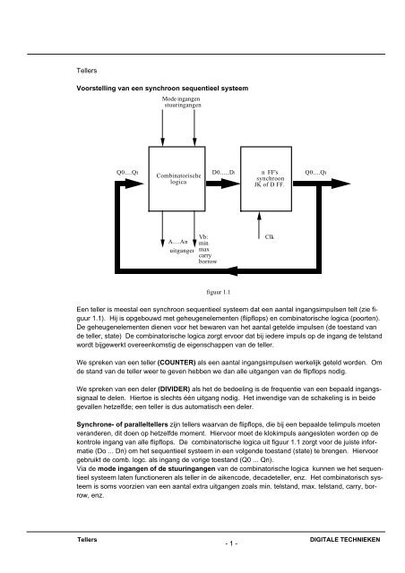 Tellers Voorstelling van een synchroon sequentieel ... - Docweb