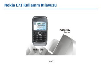 PDF Nokia E71 Kullanım Kılavuzu