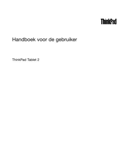 Handboek voor de gebruiker - Lenovo