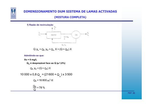 Sistema Lamas Activadas. Dimensionamento