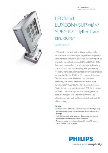 Product Familiy Leaflet: LEDflood BCP730 - Philips