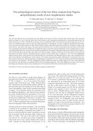 The archaeological context of the Iwo Eleru cranium from Nigeria ...