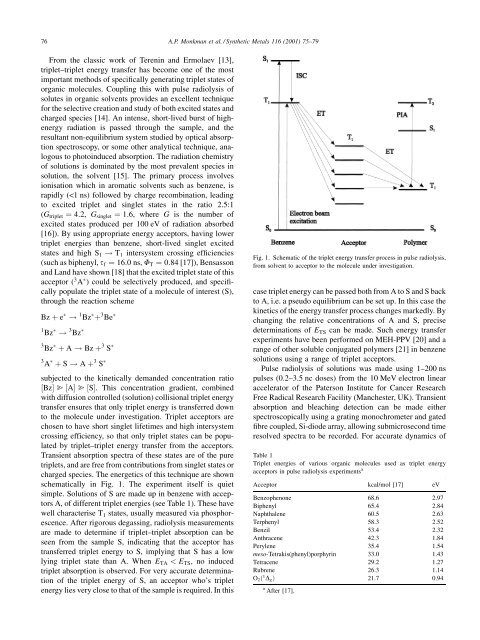 Triplet state spectroscopy of conjugated polymers ... - Estudo Geral