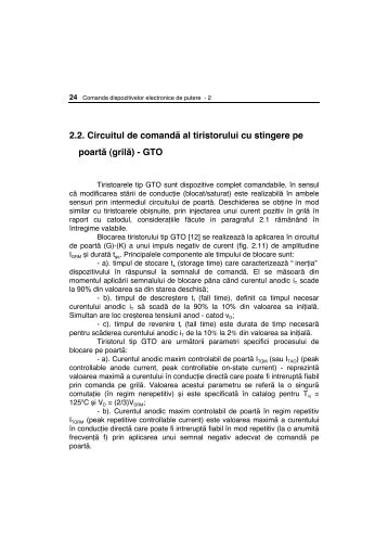 2.2. Circuitul de comand@ al tiristorului cu stingere pe poart@ (gril ...