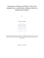 Perceptions of history and policy in the Cape Agulhas Area :could ...