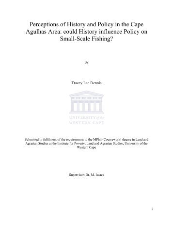 Perceptions of history and policy in the Cape Agulhas Area :could ...