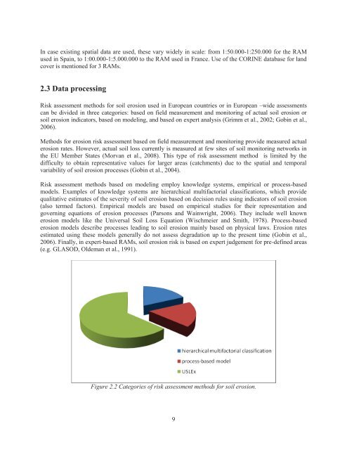 Risk Assessment Methodologies of Soil Threats in Europe