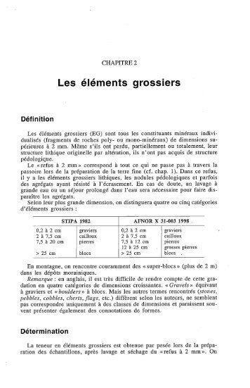 Les éléments grossiers - Numilog