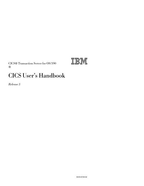 CICS User's Handbook