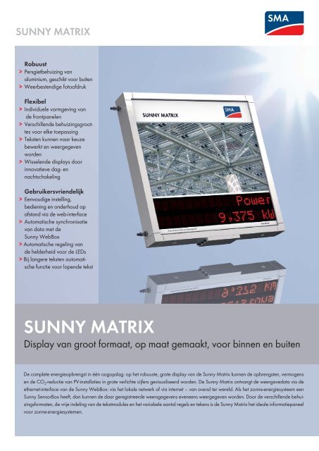 SUNNY MATRIX - SMA Solar Technology AG