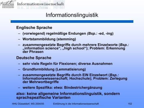 Einführung in die Informationswissenschaft