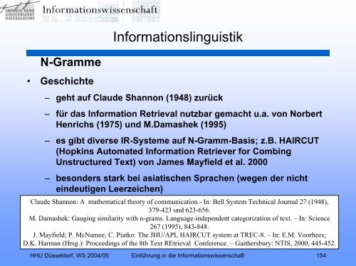 Einführung in die Informationswissenschaft