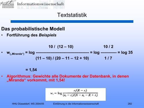 Einführung in die Informationswissenschaft