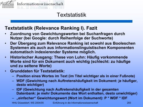 Einführung in die Informationswissenschaft