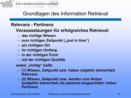 Einführung in die Informationswissenschaft