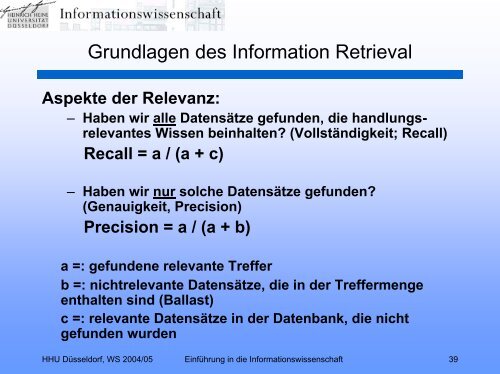 Einführung in die Informationswissenschaft