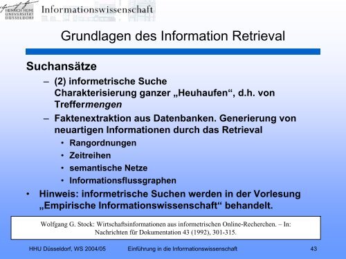 Einführung in die Informationswissenschaft