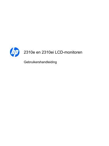 2310e en 2310ei LCD-monitoren - HP