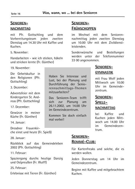 Der Gemeindebrief als PDF-Dokument mit Farbfotos November ...