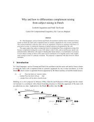 Why and how to differentiate complement raising from subject ...