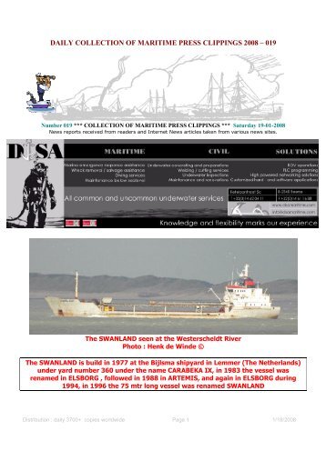 daily collection of maritime press clippings 2008 – 019 - Ibiblio