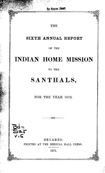 indian home mission santhals - Yale University Library Digital ...