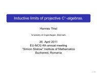 Inductive limits of projective C*-algebras. - IMAR